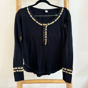 We the Free Rainbow Thermal Henley Size XS